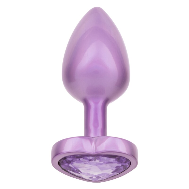 Анальна пробка CalExotics, S, Jewel з каменем, фіолетова, 6 х 3.3 см - Зображення 1