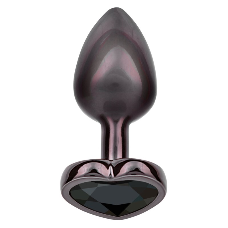 Анальна пробка CalExotics, S, Jewel з каменем, чорна, 6 х 3.3 см - Зображення 1