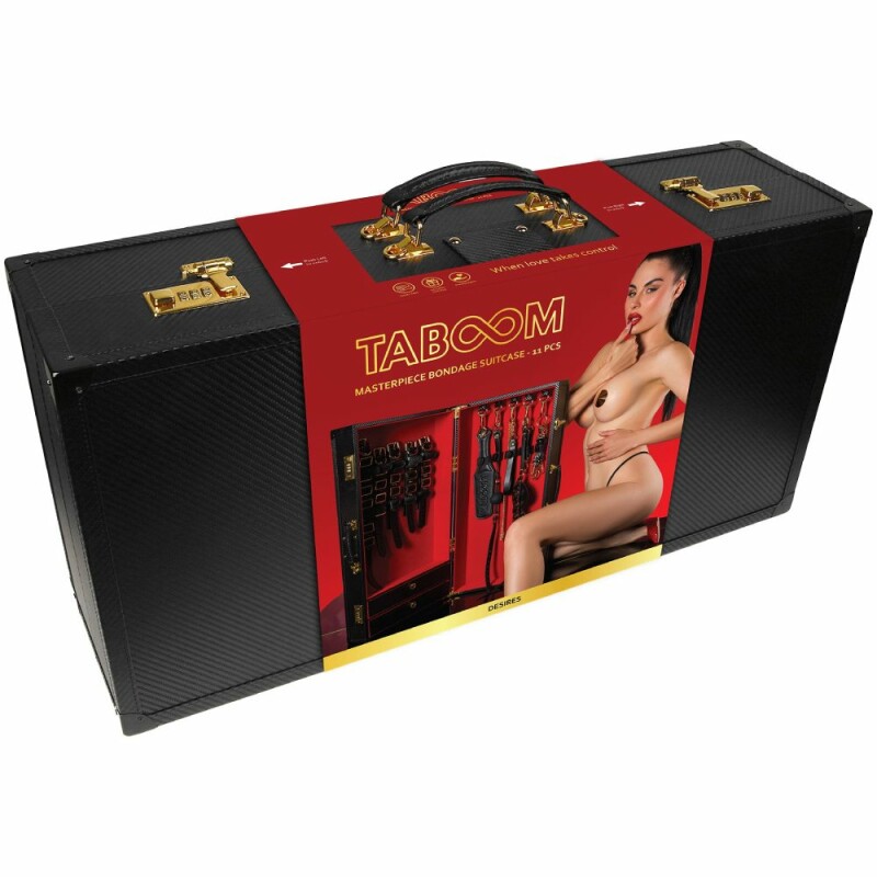 Набір для БДСМ Taboom Desires Masterpiece Case чорний, 11 предметів - Зображення 3