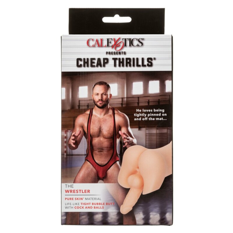 Мастурбатор-анус CalExotics Cheap Thrills із фалоімітатором, бежевий, 19.8 х 9 см - Зображення 1