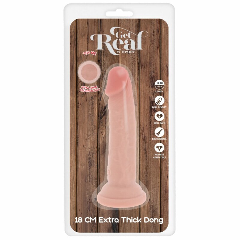 Фалоімітатор реалістичний Toy Joy Get Real на присосці, бежевий, 18 х 4.5 см