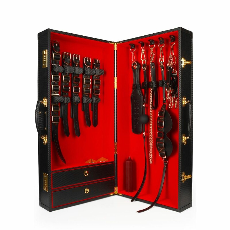 Набір для БДСМ Taboom Desires Masterpiece Case чорний, 11 предметів - Зображення 6