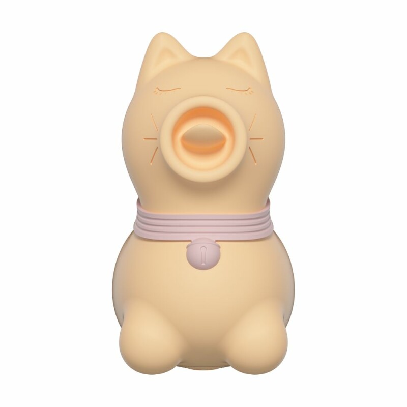 Стимулятор клітора з язичком UNIVIBE у вигляді котика, жовтий, 6.5 см - Зображення 2