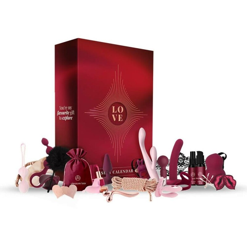 Адвент-календар Dreamtoys Pleasure Box червоний, 24 предмета