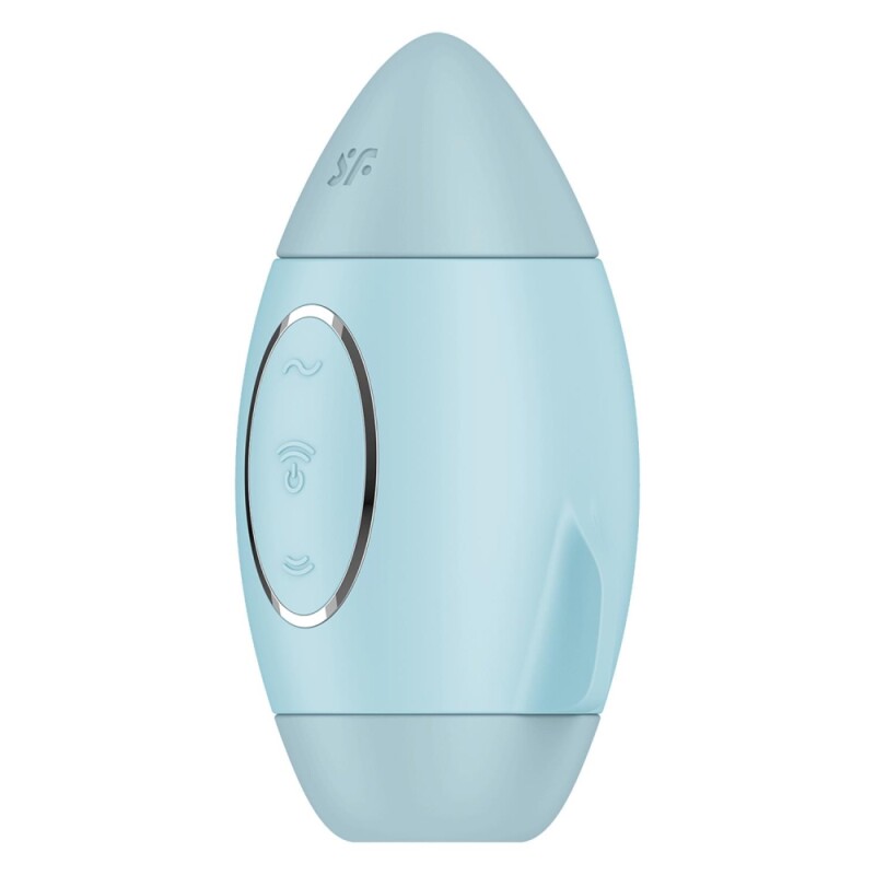 Вібратор Satisfyer Mission Control з вакуумною стимуляцією клітора, блакитний, 10 х 6.6 см - Зображення 3