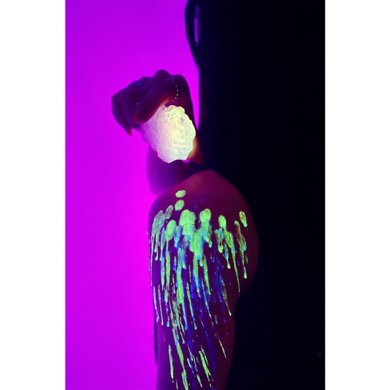 Свічка півонія люмінісцентна GlowKink 65 г, низькотемпературна, L, для БДСМ, різнокольорова - Изображение 7