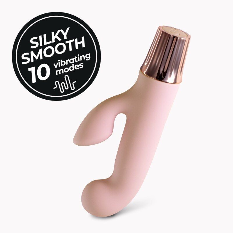 Мінівібратор-кролик Crushious Mellow Cony 10 режимів вібрації, рожевий, 13.5 х 2.5 см - Зображення 1
