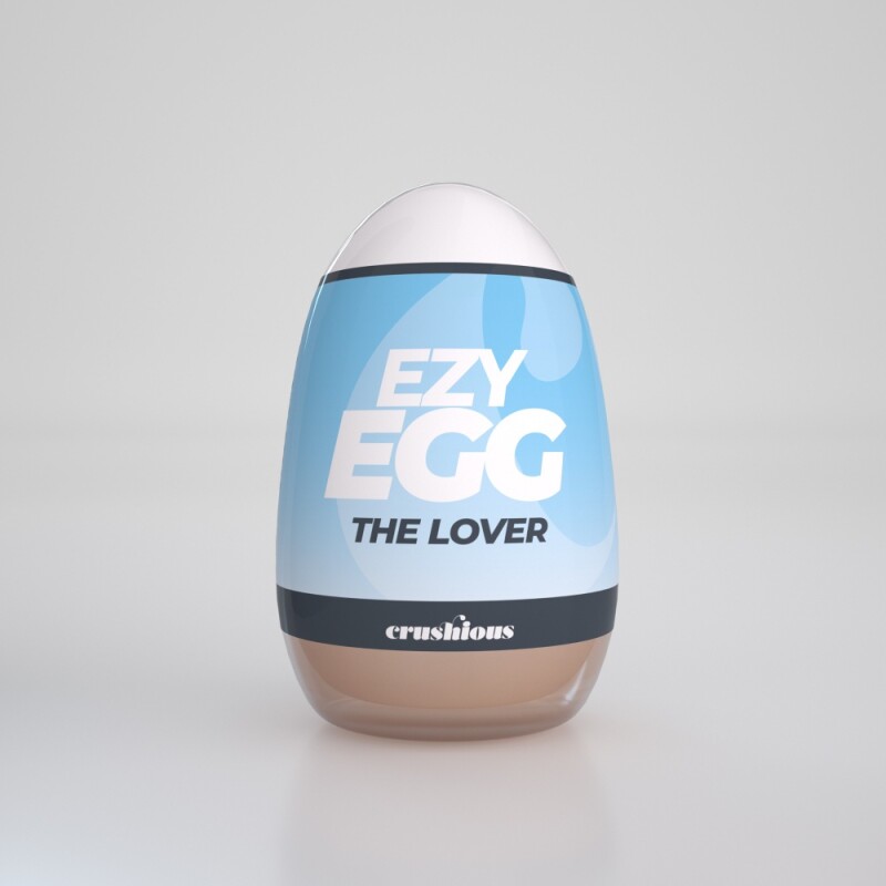 Мастурбатор-яйце Crushious Ezy Egg the Lover вагіна, бежевий, 8.7 х 5.6 см - Изображение 5