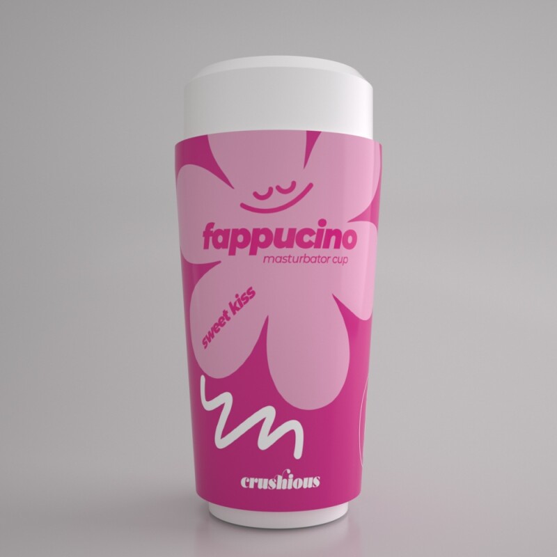 Мастурбатор-рот Crushious Fappucino портативний, бежевий, 16 х 7 см - Изображение 3