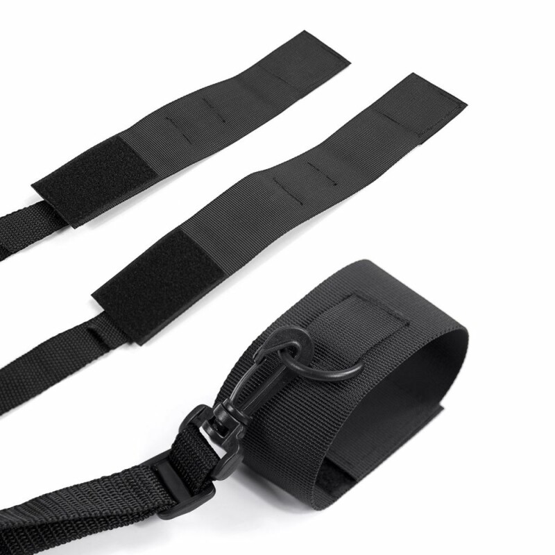 Фіксатори для ліжка Crushious Bed Restraints з манжетами та ременями, чорні - Изображение 4