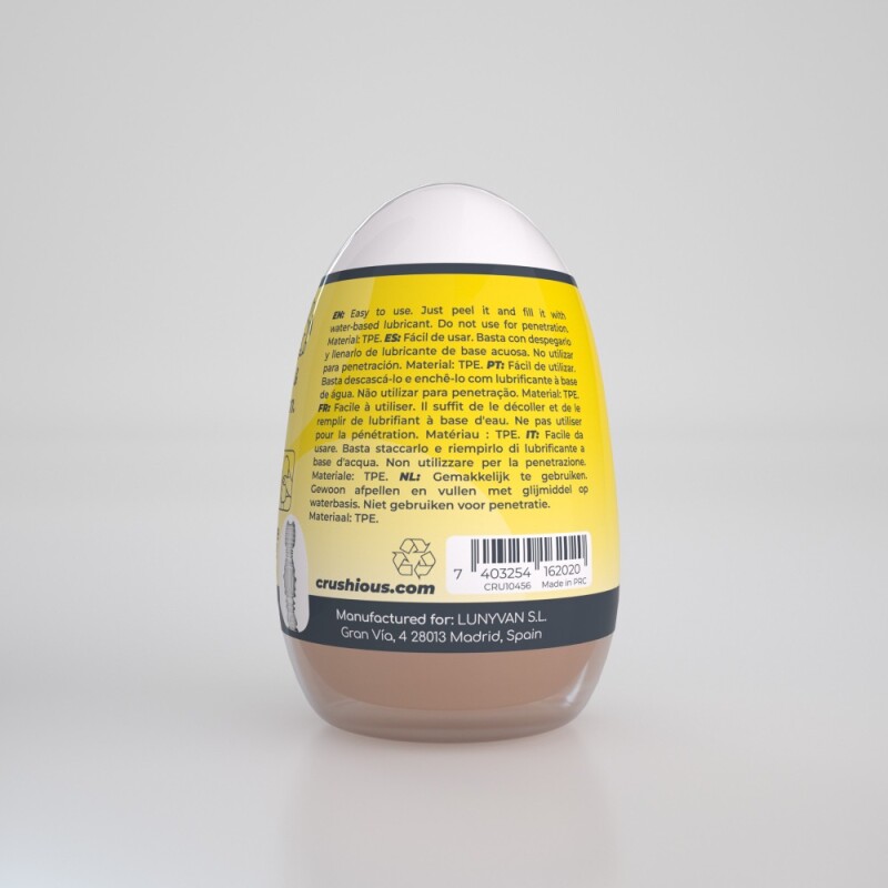 Мастурбатор-яйце Crushious Ezy Egg the Anal анус, бежевий, 8.7 х 5.6 см - Изображение 7