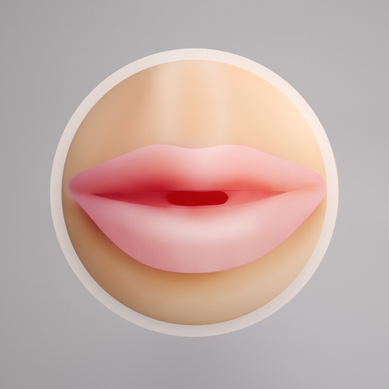 Мастурбатор-рот Crushious Fappucino портативний, бежевий, 16 х 7 см - Изображение 1