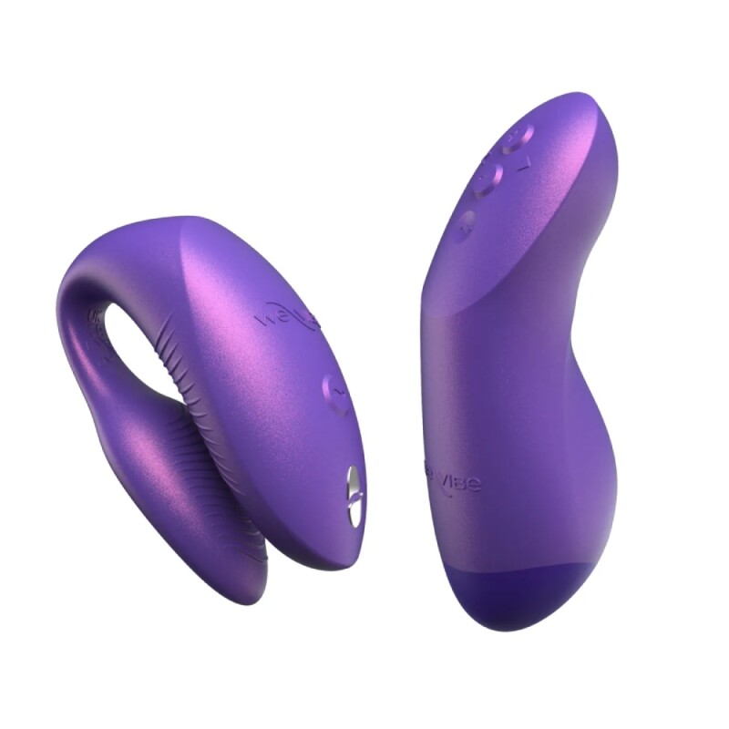 Вібратор для пар We-Vibe Chorus Pro з пультом і додатком, фіолетовий, 8 см - Изображение 6