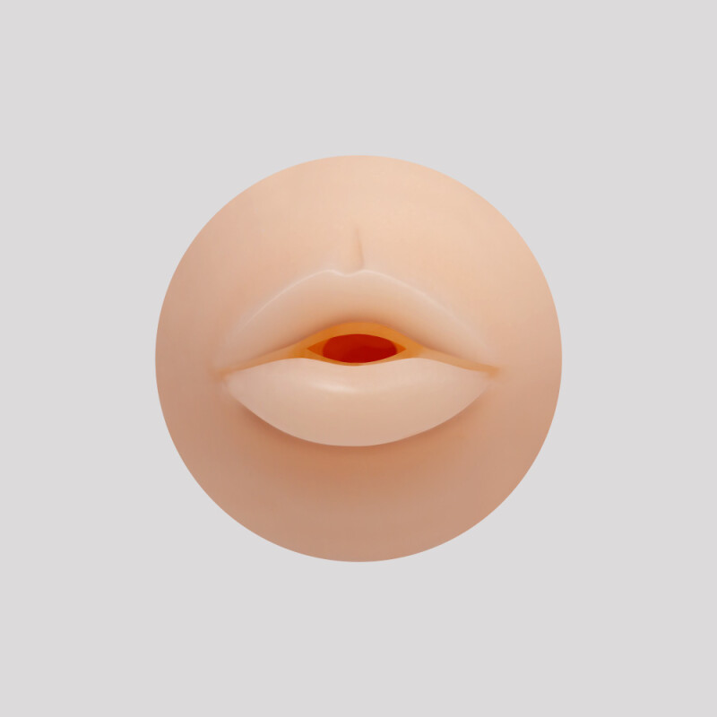 Мастурбатор-яйце Crushious Ezy Egg the Mouth рот, бежевий, 8.7 х 5.6 см - Зображення 1