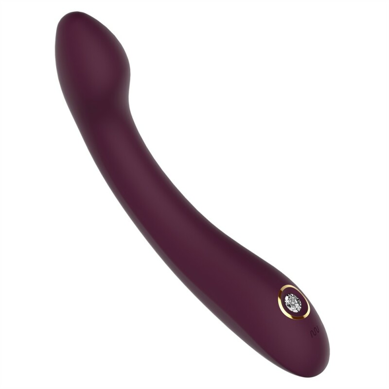 Вібратор для точки G Dream Toys Essentials зі стразами, бордовий, 21.8 × 3.6 см - Изображение 4