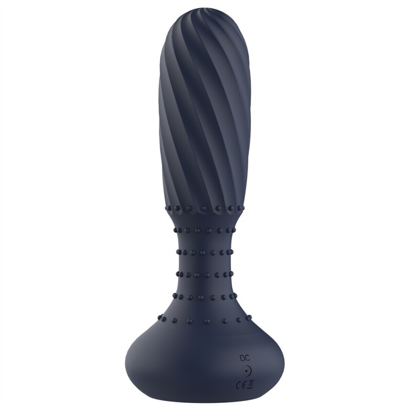 Анальний вібратор з пультом Dream Toys Titan з ротацією, синій, 14.2 х 3.4 см - Изображение 4