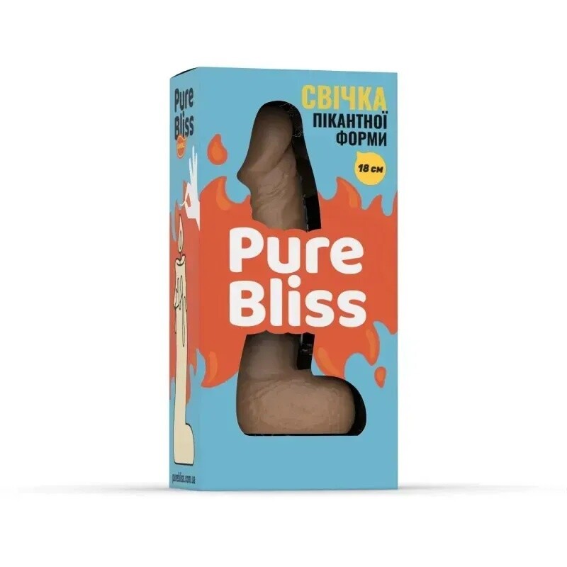 Свічка у формі пеніса Pure Bliss BIG коричнева, 18 х 4.2 см - Изображение 5