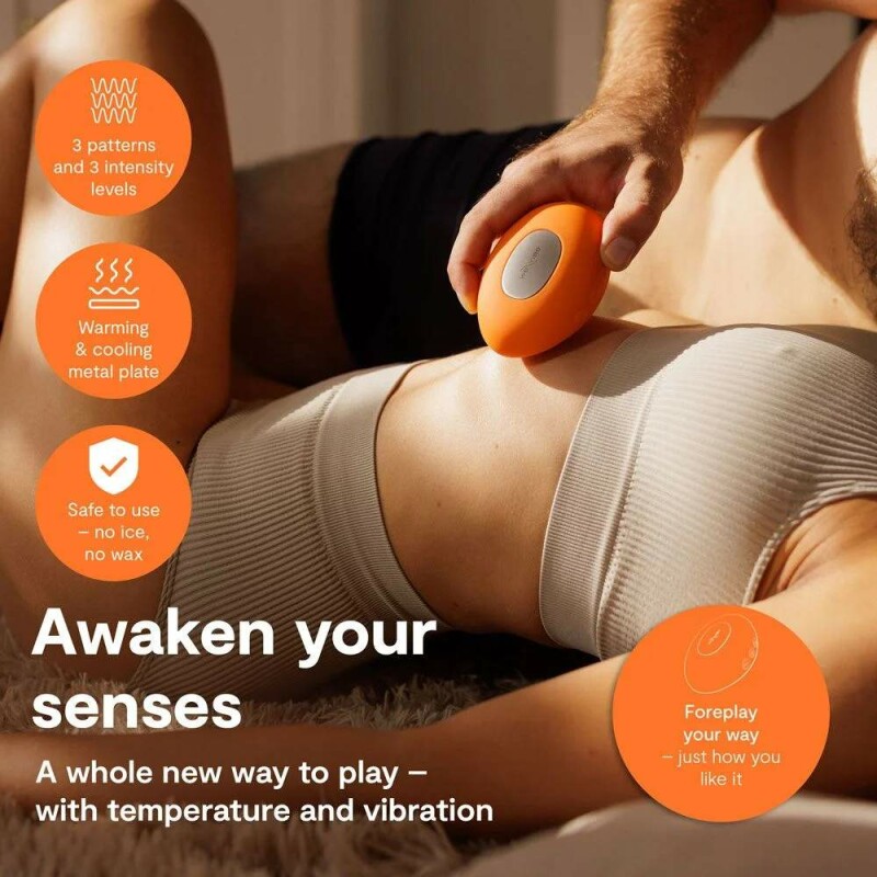 Вібратор для клітора We-Vibe Temp з функцією нагрівання та охолодження, оранжевий, 9.7 см - Изображение 7