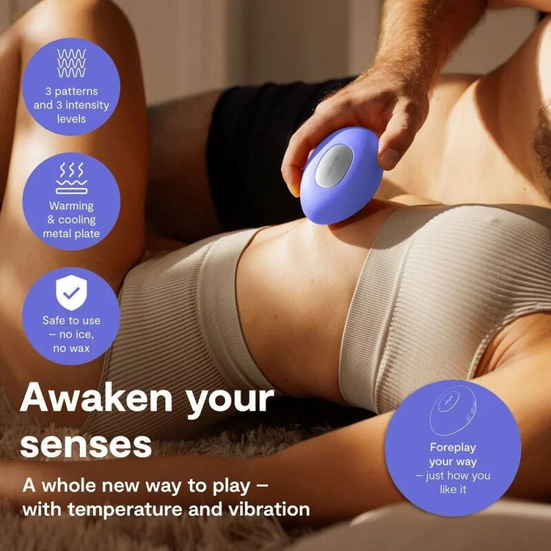 Вібратор для клітора We-Vibe Temp з функцією нагрівання та охолодження, синій, 9.7 см - Зображення 8