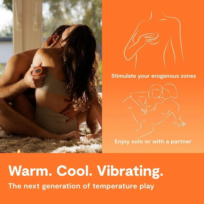 Вібратор для клітора We-Vibe Temp з функцією нагрівання та охолодження, оранжевий, 9.7 см - Изображение 9