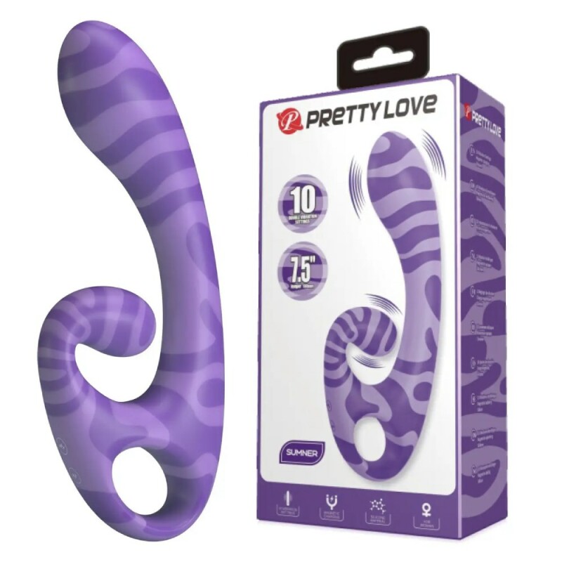 Вібратор-кролик Pretty Love Sumner Sexual Fantasy силіконовий, фіолетовий, 19 х 3.7 см