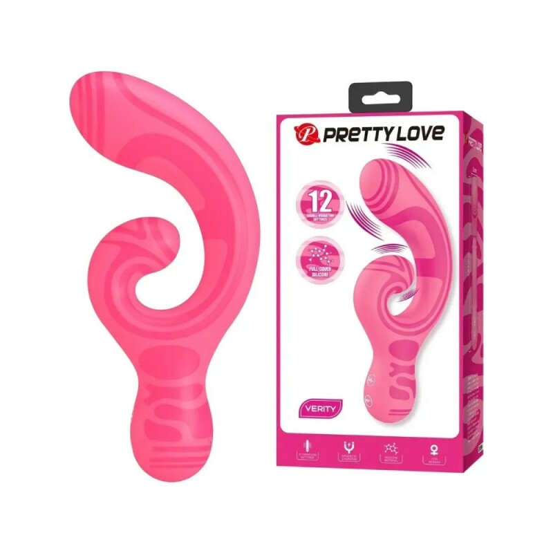 Вібратор-кролик Pretty Love Verity силіконовий, рожевий, 12.5 х 3.1 см