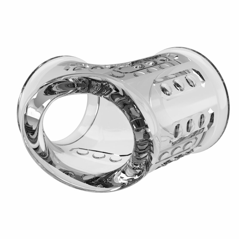 Насадка на пеніс та мошонку Pretty Love стимуююча, прозора, 7.2 х 4.7 см - Изображение 5