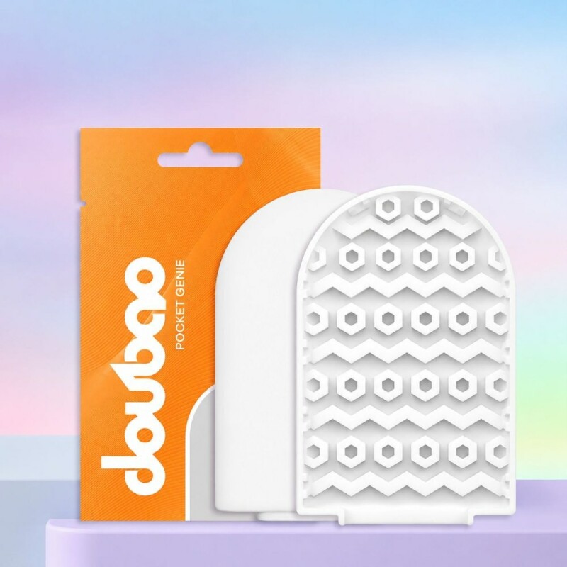 Міні мастурбатор DOU BAO HONEYCOMB Pocket Genius з рельєфом стільника, білий, 8.2 х 5.2 см