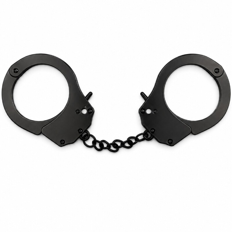Наручники металеві DS Fetish з двома ключиками, чорні