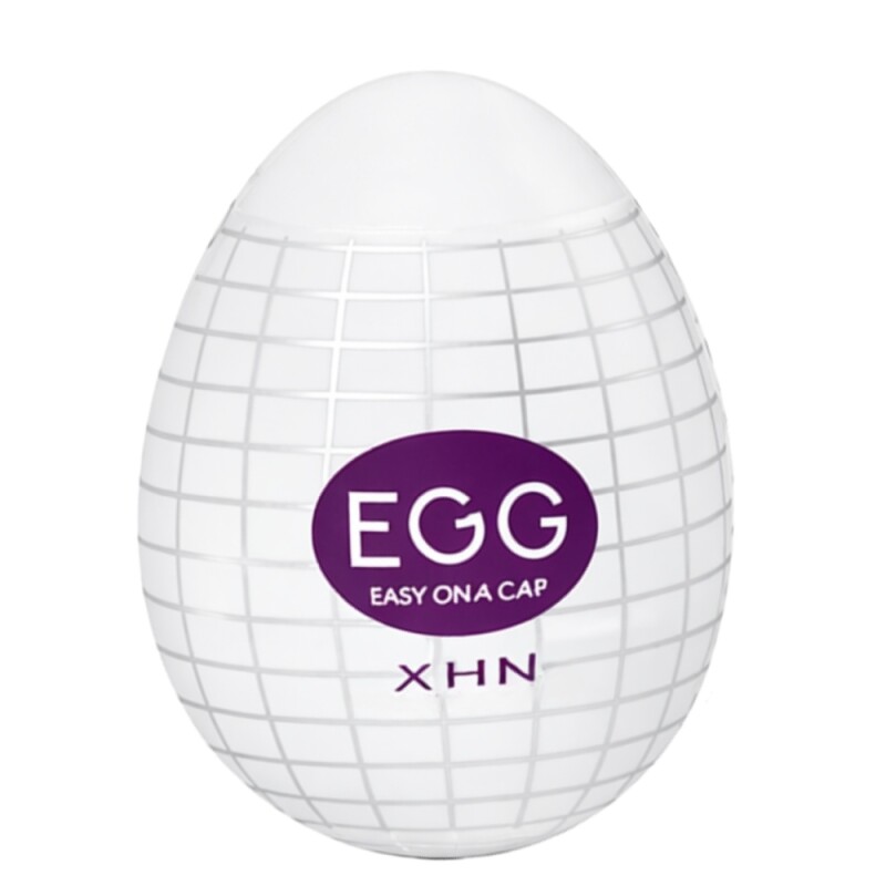 Мастурбатор яйце з рельєфом XHN SPIDER WEB Egg Easy Ona-Cap, білий, 6.8 х 5.2 см - Изображение 2