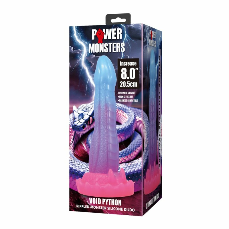 Фалоімітатор фантастичний Power Monsters Void Python на присосці, фіолетовий, 20.5 х 4 см - Зображення 8