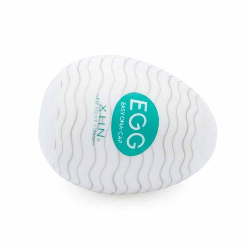 Мастурбатор яйце з рельєфом XHN WAVE Egg Easy Ona-Cap, білий, 6.8 х 5.2 см - Изображение 4