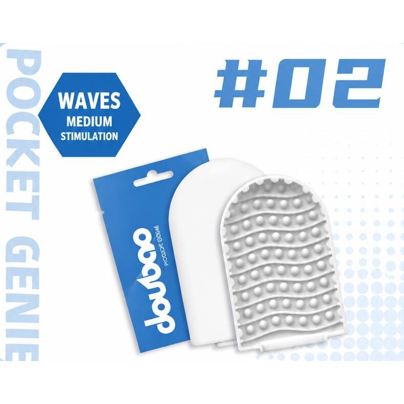 Міні мастурбатор DOU BAO WAVES Pocket Genius з рельєфом хвиль, білий, 8.2 х 5.2 см - Изображение 1