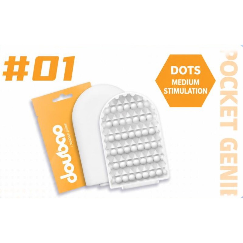 Міні мастурбатор DOU BAO DOTS Pocket Genius з рельєфом крапок, білий, 8.2 х 5.2 см - Зображення 1