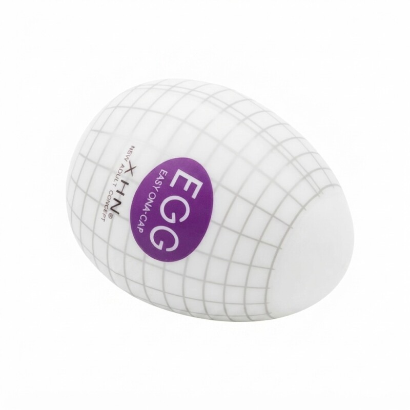 Мастурбатор яйце з рельєфом XHN SPIDER WEB Egg Easy Ona-Cap, білий, 6.8 х 5.2 см - Изображение 7