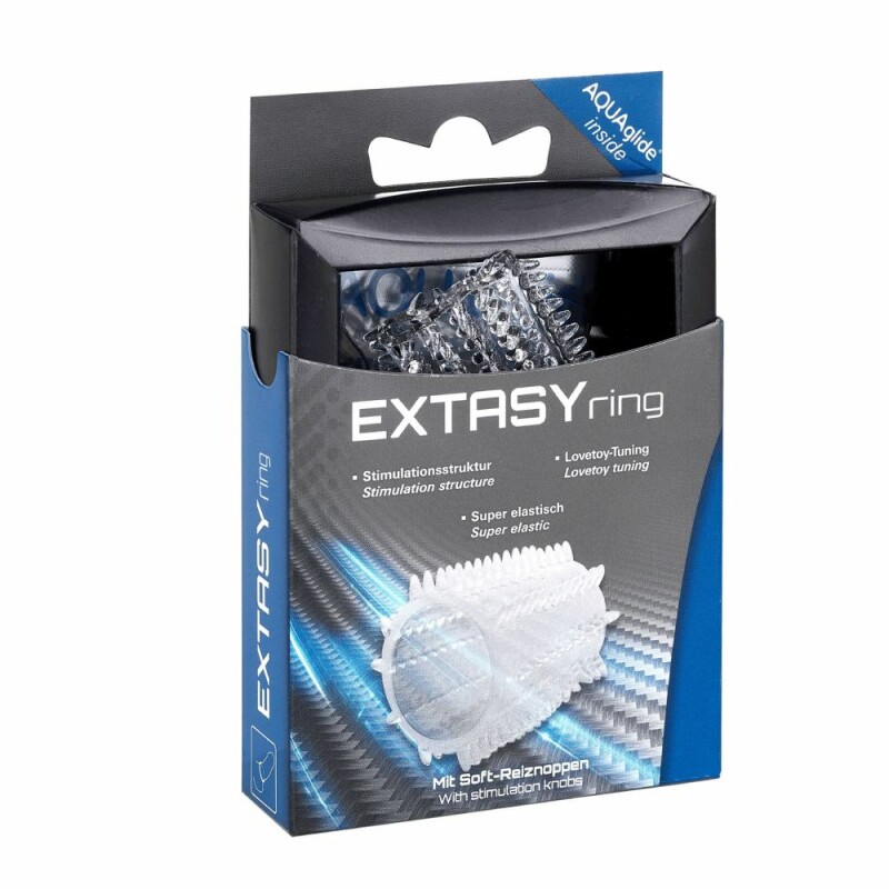Насадка на пеніс Joy Division Extasy Ring з вусиками, прозора, 4.5 х 2.1 см - Изображение 2