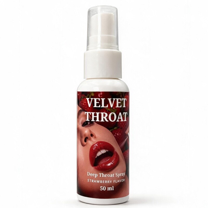 Спрей для глибокого мінету WOW Velvet Throat зі смаком полуниці, 50 мл - Изображение 1