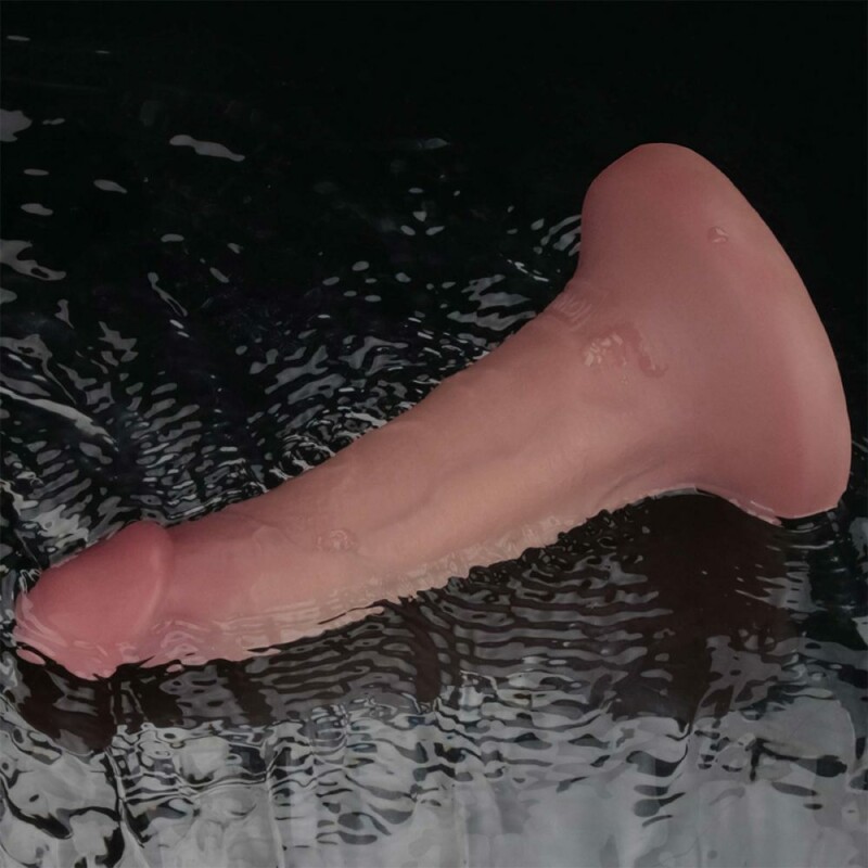 Вібратор із подвійною щільністю Lovetoy Dual Density Power Cock на присосці, бежевий, 15.2 х 3.8 см - Изображение 5