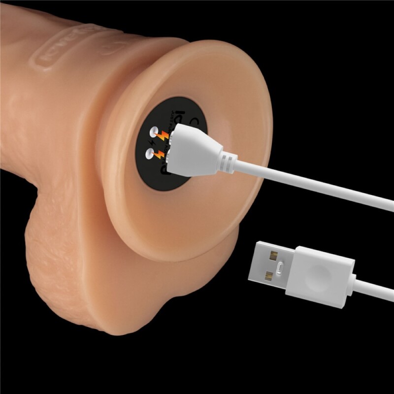 Вібратор реалістичний Lovetoy Power Basics Cock на присосці, бежевий, 23 х 5 см - Изображение 6