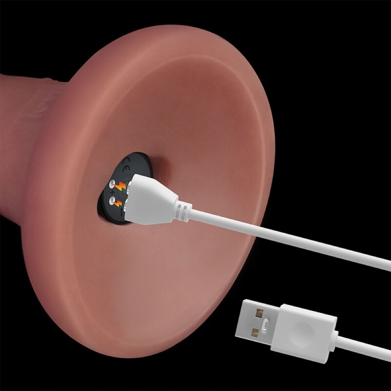 Вібратор із подвійною щільністю Lovetoy Dual Density Power Cock на присосці, бежевий, 15.2 х 3.8 см - Изображение 7