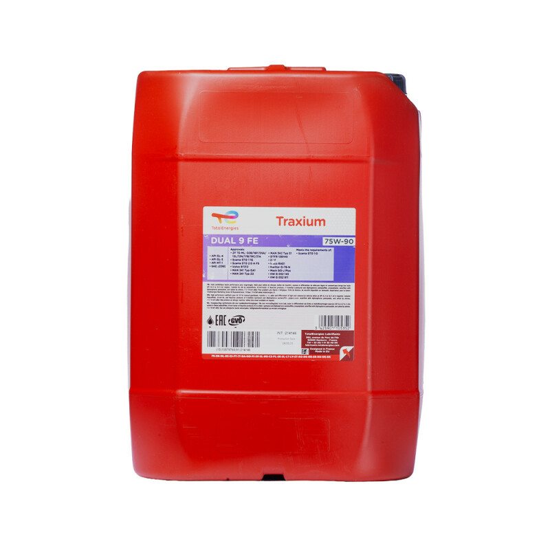Трансмиссионное масло TOTAL Transmission Dual 9 FE 75w90 20л - Зображення 2