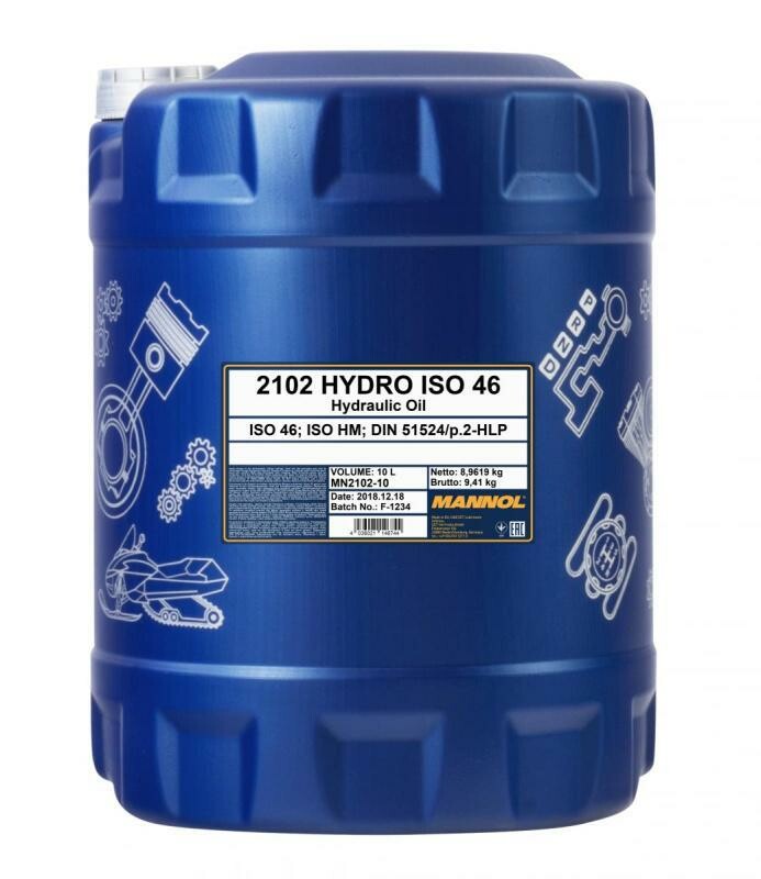 Гидравлическое масло Mannol Hydro ISO 46 10л - Зображення 1