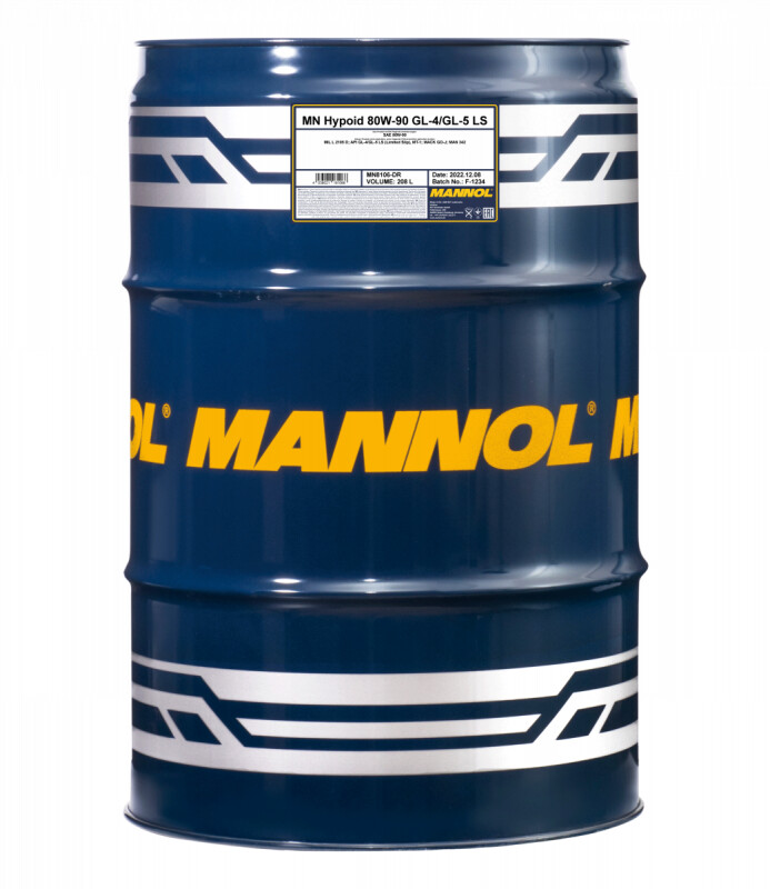 Трансмиссионное масло Mannol Hypoid Getriebeoil 80w90 GL-4/GL-5 208л