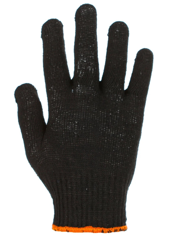 Перчатки хлопковые с ПВХ покрытием черн. SG-308-1 р-р 10, кл.10  (400 пар/10уп) - Изображение 1