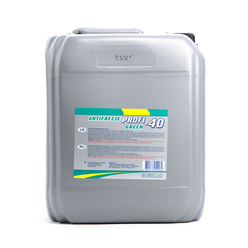 Антифриз (-30) МФК PROFI Green зеленый 10л/9кг - Зображення 1