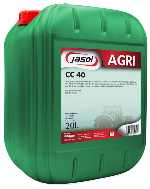Моторное масло JASOL AGRI CC 40 SAE40 20л