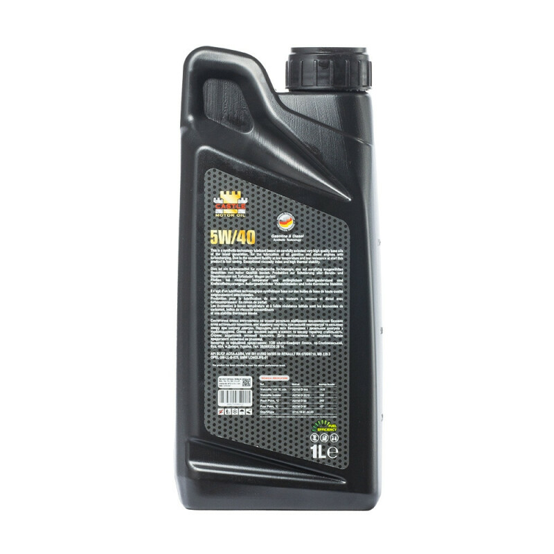 Моторное масло CASTLE MOTOR OILS 5W40 1л API SL/CF-4 - Изображение 2