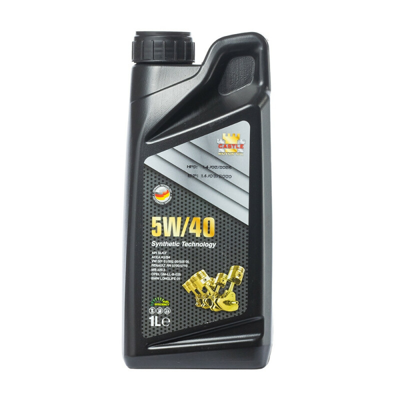 Моторное масло CASTLE MOTOR OILS 5W40 1л API SL/CF-4