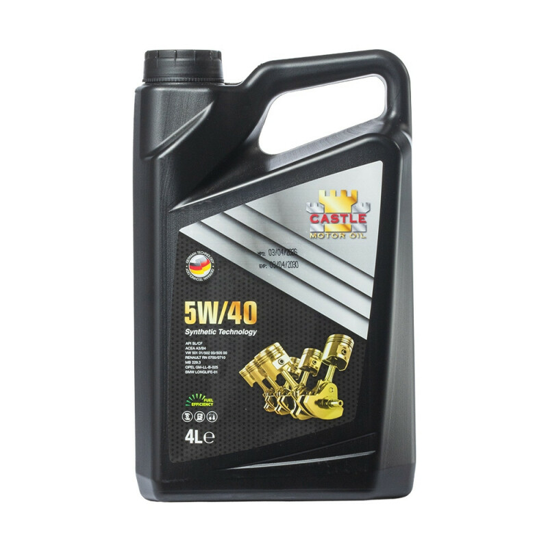 Моторное масло CASTLE MOTOR OILS 5W40 4л API SL/CF-4