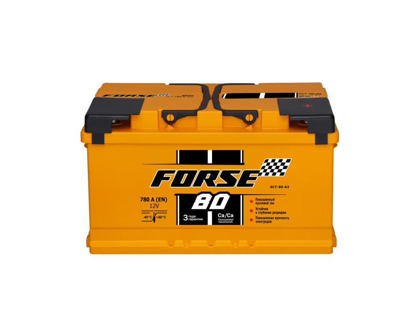 Аккумулятор Forse - 80 + правый (780 пуск) Мегатекс - Зображення 1